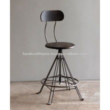 Industrial Metal Footrest backrest and High Chair